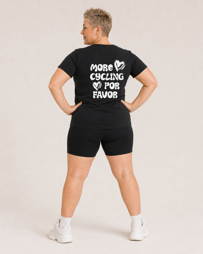 More Cycling Por Favor T-shirt Zwart