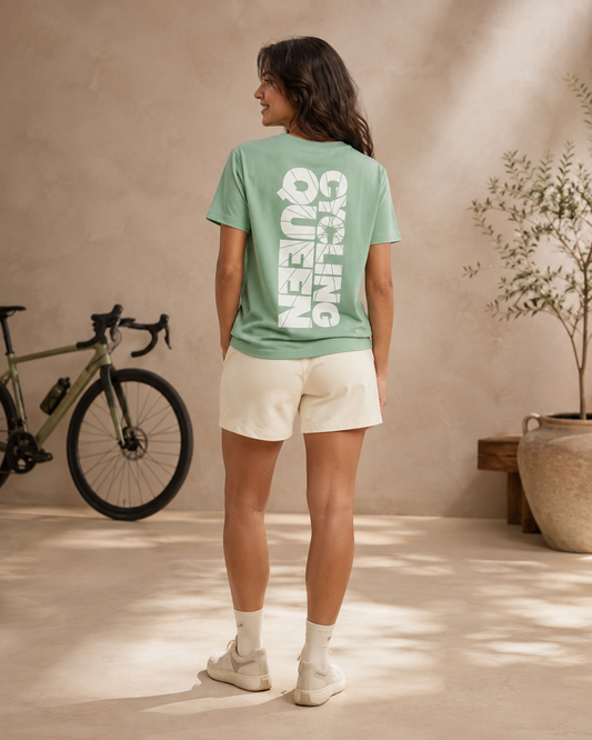 Cycling Queen - T-shirt - Groen