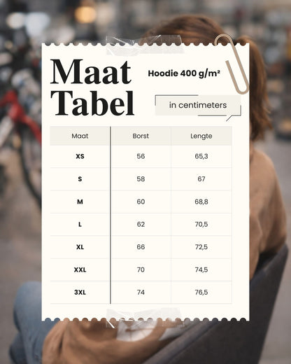 Fietsvrouw Club Logo – Bruin Hoodie 400 g/m2