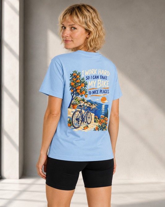 Work hard to Ride my Bike – Tshirt - Verschillende kleuren