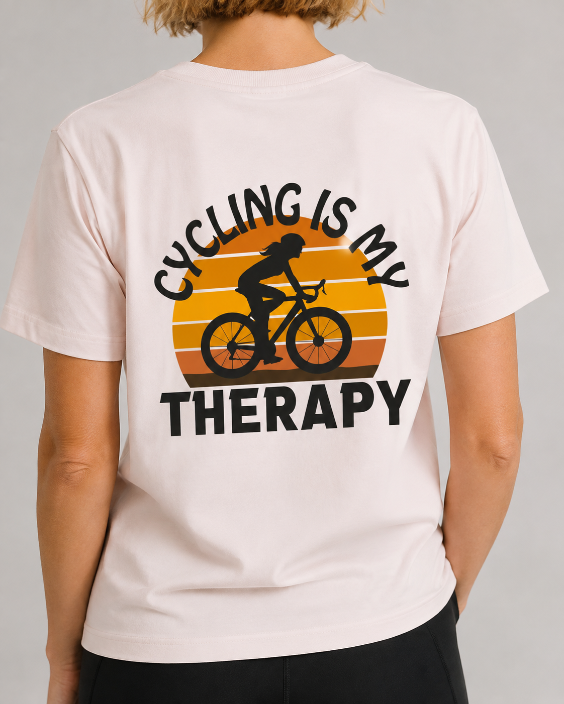 CYCLING IS MY THERAPY - T-shirt - Offwhite