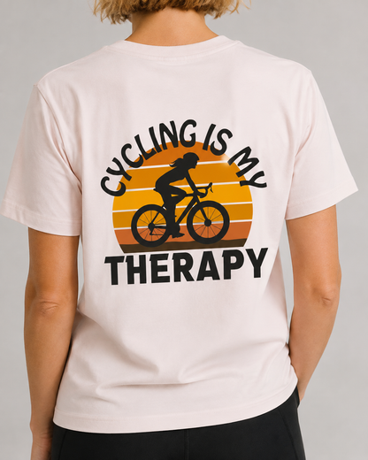 CYCLING IS MY THERAPY - T-shirt - Offwhite