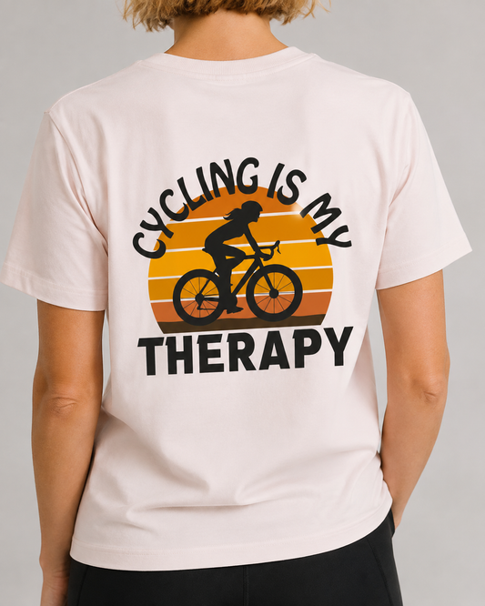 CYCLING IS MY THERAPY - T-shirt - Offwhite