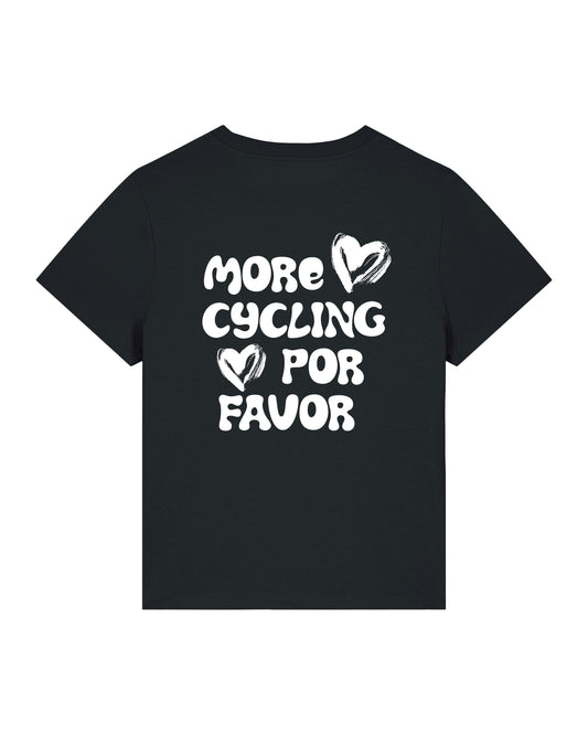More Cycling Por Favor T-shirt Zwart