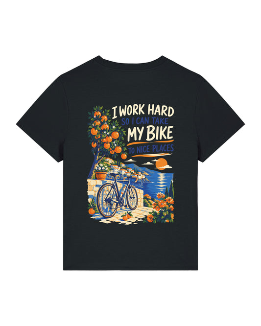 Work hard to Ride my Bike – Tshirt - Verschillende kleuren