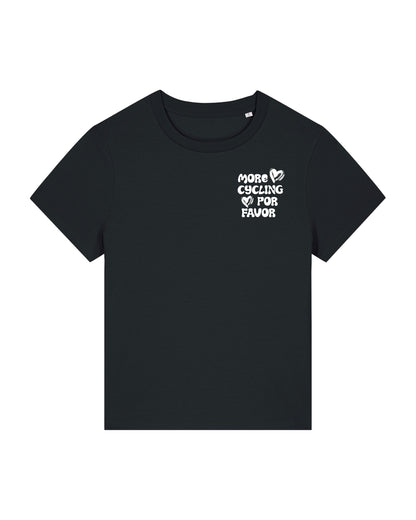 More Cycling Por Favor T-shirt Zwart