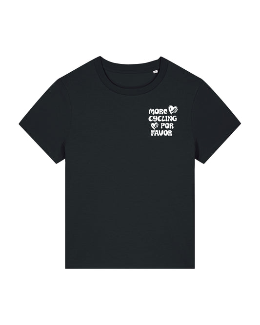 More Cycling Por Favor T-shirt Zwart