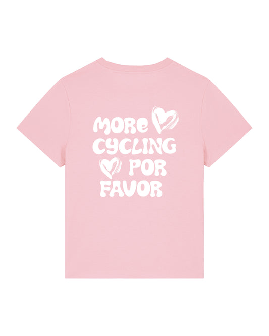 More Cycling Por Favor T-shirt Roze