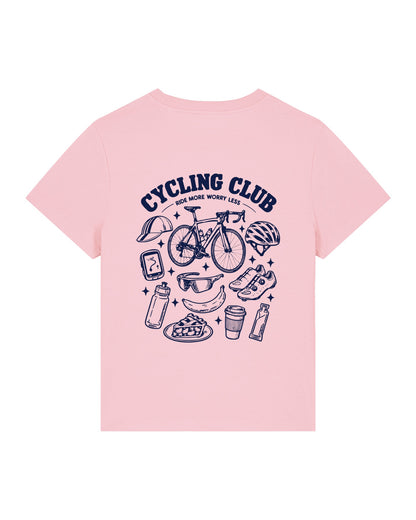 Cycling Club T-shirt – Cotton Pink – achterkant