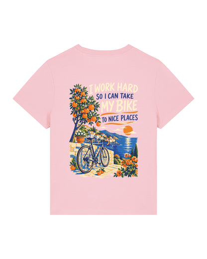 Work hard to Ride my Bike – Tshirt - Verschillende kleuren