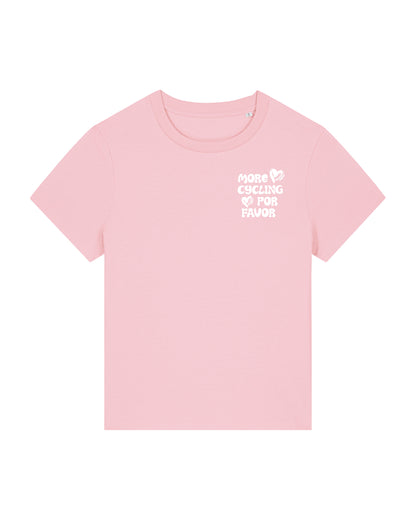 More Cycling Por Favor T-shirt Roze