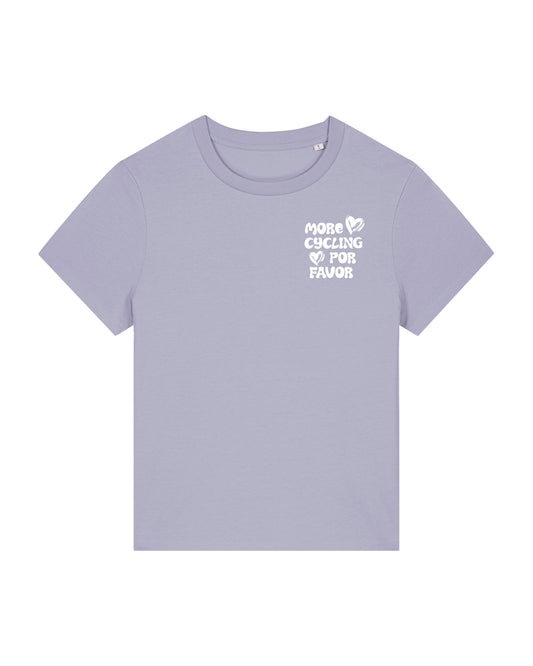 More Cycling Por Favor T-shirt Lavendel