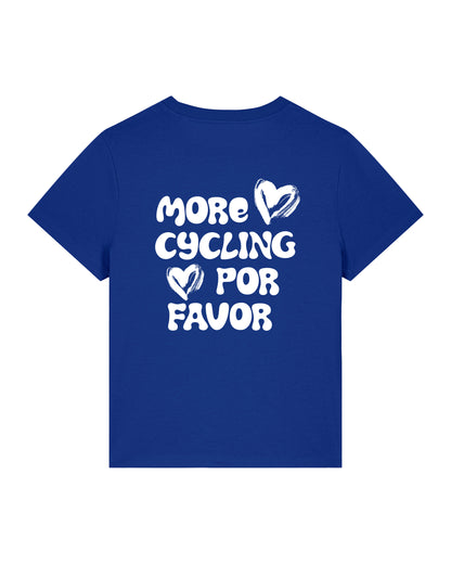 More Cycling Por Favor T-shirt Blauw