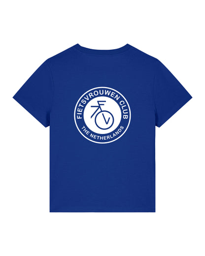 Fietsvrouw Logo – Tshirt – Blauw