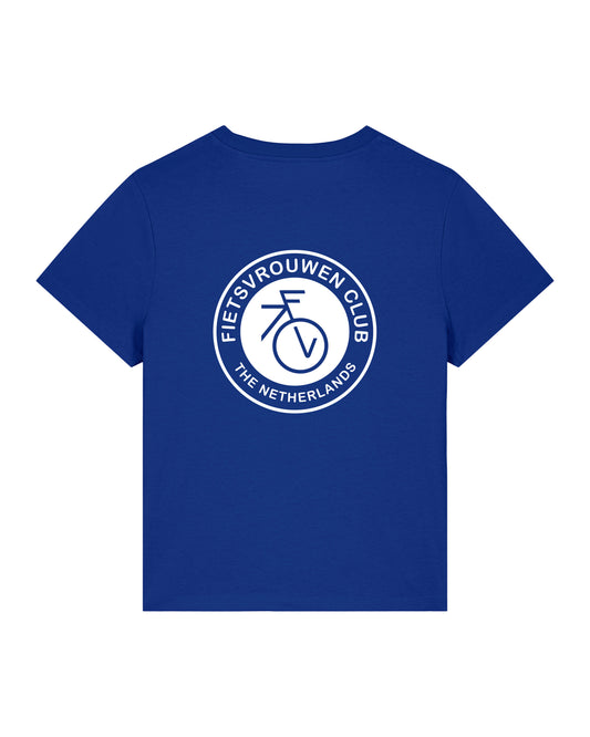 Fietsvrouw Logo – Tshirt – Blauw