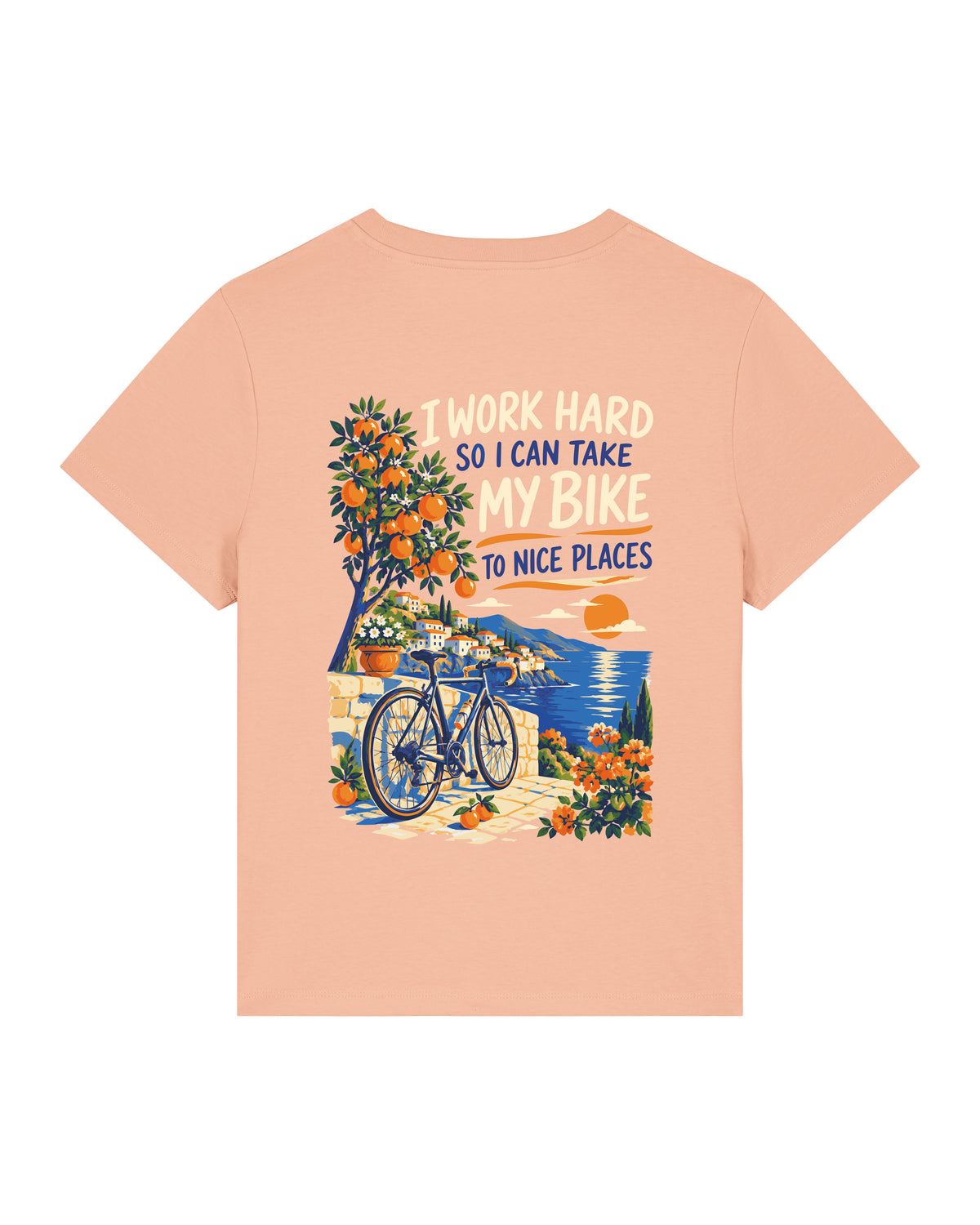 Work hard to Ride my Bike – Tshirt - Verschillende kleuren