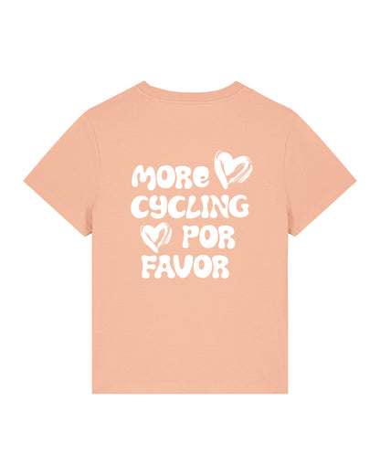 More Cycling Por Favor T-shirt Peach