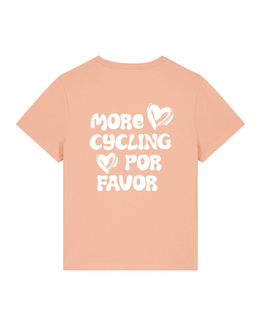 More Cycling Por Favor T-shirt Peach
