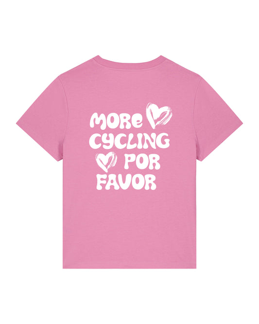More Cycling Por Favor T-shirt Roze donker