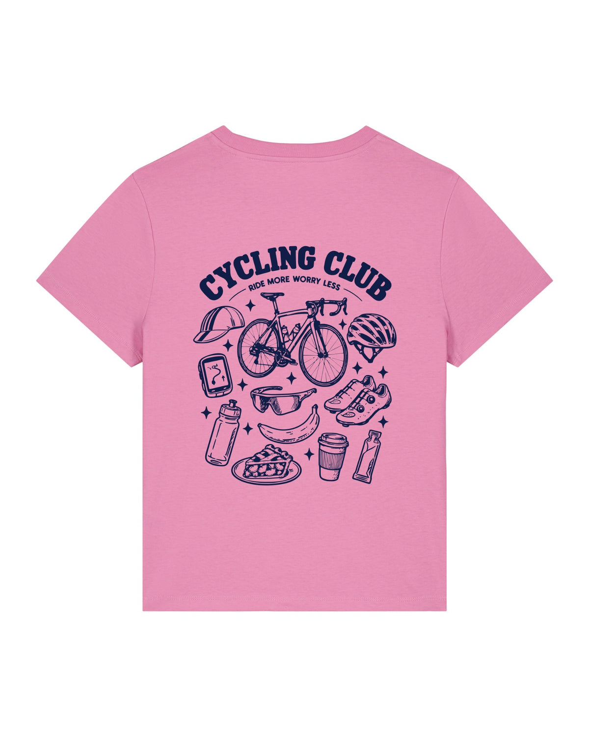 Cycling Club T-shirt – Bubble Pink – achterkant