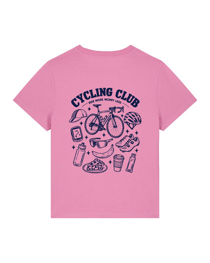 Cycling Club T-shirt – Bubble Pink – achterkant