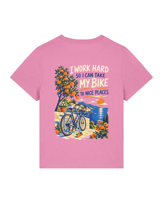Work hard to Ride my Bike – Tshirt - Verschillende kleuren