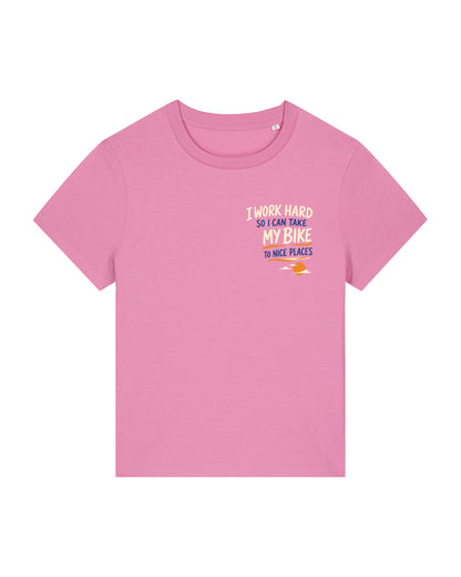 Work hard to Ride my Bike – Tshirt - Verschillende kleuren