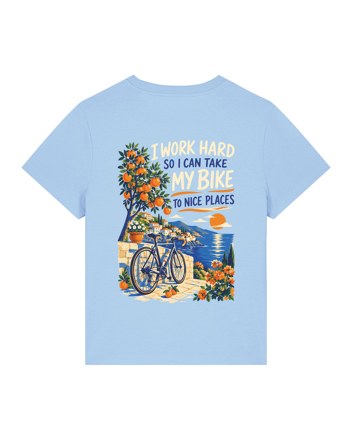 Work hard to Ride my Bike – Tshirt - Verschillende kleuren
