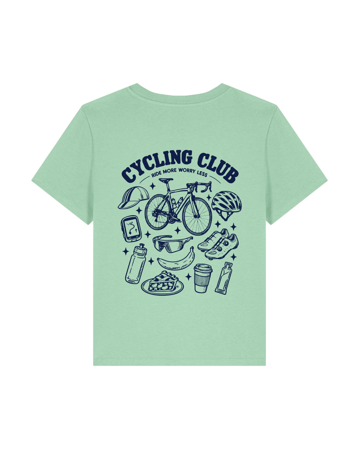Cycling Club T-shirt – Misty Jade – achterkant