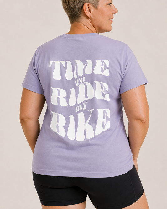 Time To Ride My Bike - T-shirt - Lavendel