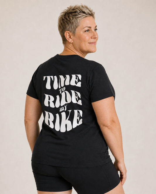 Time To Ride My Bike - T-shirt - Zwart