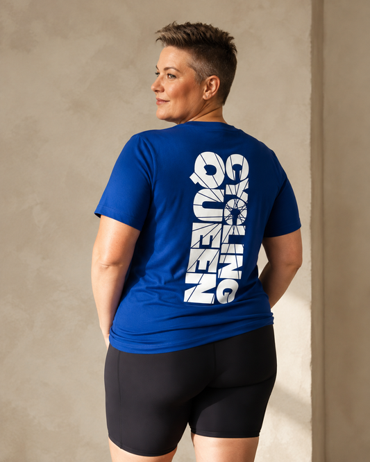 Cycling Queen - T-shirt - Blauw